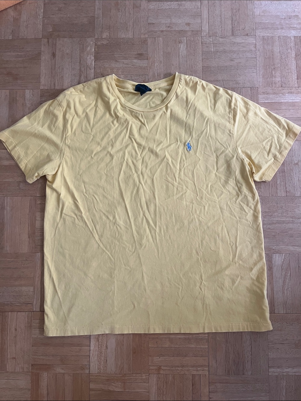 Ralph Lauren Short‑Sleeve Crew Tee in Yellow with Embroidered Pony